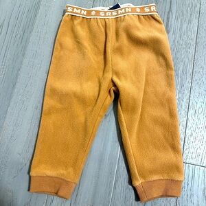 Souris Mini Baby Toddler Fleece Sweatpants Yellow Brown Size 12-18 months NWT